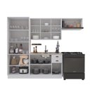 Ver imagem 3 de Armário de Cozinha Modulada Compacta Fidelitá Nara 100% MDF 4 Peças 280cm 12 Portas 2 Gavetas sem