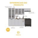 Ver imagem 5 de Armário de Cozinha Modulada Compacta Fidelitá Nara 100% MDF 4 Peças 280cm 12 Portas 2 Gavetas sem