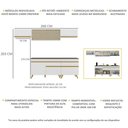 Ver imagem 4 de Cozinha Completa 5 Peças com Armário e Balcão Mp3710 Veneza Gw Multimóveis Branca