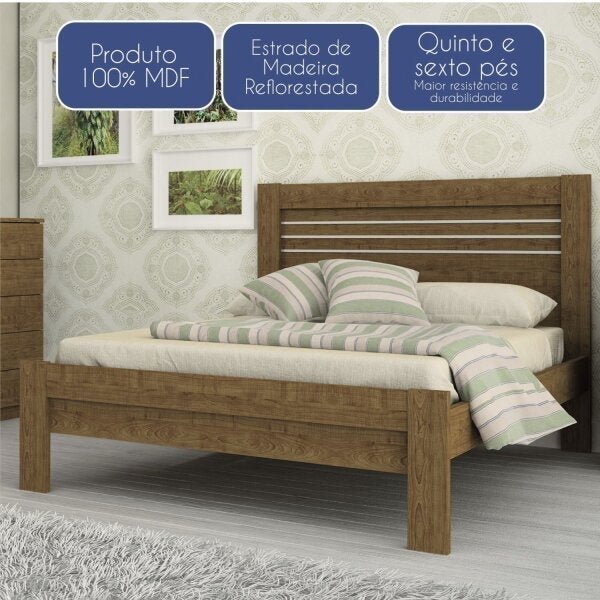 Cama Casal MDF Safira - 4