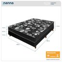 Ver imagem 3 de Cama Box Preta + Colchão Casal Florencia Espuma D28 Liso 138x188x51cm