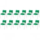 Ver imagem 1 de Cadeira Iso Base Branco , Escritório Verde Kit 12 Un