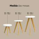 Ver imagem 3 de Kit Trio Jogo de Mesinha Lateral Redonda