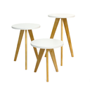 Ver imagem 1 de Kit Trio Jogo de Mesinha Lateral Redonda