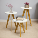 Ver imagem 4 de Kit Trio Jogo de Mesinha Lateral Redonda