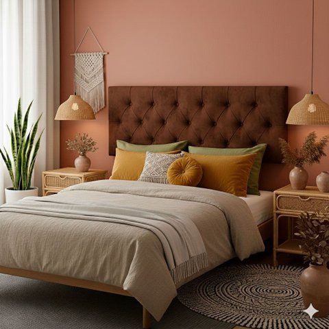 Cabeceira Capitonê Cama Queem 1.60 Dubai Marrom
