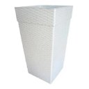 Ver imagem 1 de Vaso Médio Coluna Quadrado Rattan Para Flores Plantas 17,5 L