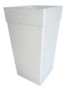 Ver imagem 1 de Vaso Médio Coluna Quadrado Rattan Para Flores Plantas 17,5 L