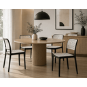 Ver imagem 1 de Kit 4 Cadeiras Mônaco Rattan Empilhável Cozinha Sala Jantar - Branca