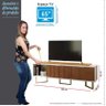 Rack Para TV 65 Polegadas Sagary 1.8 EAX Móveis Off White/Tauar Ripado - 5