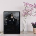 Ver imagem 2 de Quadro Umbanda Maria Mulambo 24x18cm - com vidro:Madeira preta