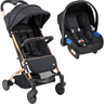 Carrinho de Bebe com Bebe Conforto Burigotto Zap Metal Cobre - 1