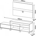 Ver imagem 5 de Sala de Estar Rack com Painel TV até 47 Polegadas e Mesa de Centro Requinte Espresso Móveis
