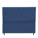 Ver imagem 1 de Cabeceira Cama Box Solteiro 90 Cm Geovana Suede Azul Marinho