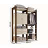 Guarda Roupa Closet Solteiro Malbec / Off White Luapa Toronto - 4