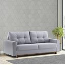 Ver imagem 2 de Sofá Paderborn 3 Lugares Cor Cinza com Pés Madeira Amendoa 184 Cm - 67316