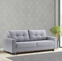 Ver imagem 2 de Sofá Paderborn 3 Lugares Cor Cinza com Pés Madeira Amendoa 184 Cm - 67316