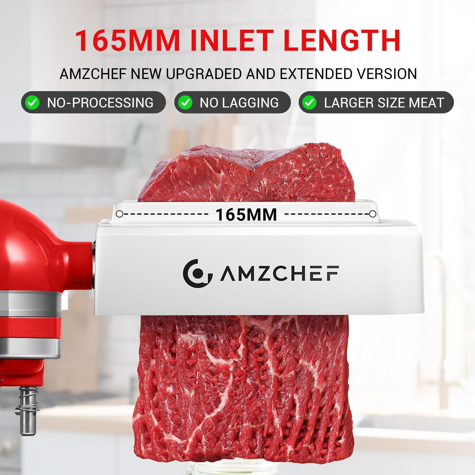 Amaciante de Carne Amzchef para Batedeiras Kitchenaid e Cuisinart (branco) - 2