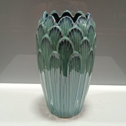 Vaso Decorativo Enfeite Casa Cerâmica 27x16x16cm Azul - 2