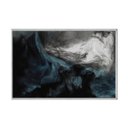 Ver imagem 2 de Quadro Decorativo - Efeito Liquido Azul e Branco Abg028 Vidro com Impressão Uv - 60x40cm