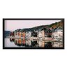 Tela com Moldura Slim Casas Frente ao Mar 60x130cm Preto - 2