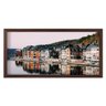 Tela com Moldura Slim Casas Frente ao Mar 60x130cm MADEIRA ESCURA - 2