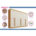 Ver imagem 4 de Guarda Roupa Casal 6 Portas e 6 Gavetas Valencia Off White - Europa