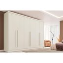 Ver imagem 1 de Guarda Roupa Casal 6 Portas e 6 Gavetas Valencia Off White - Europa