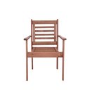 Ver imagem 7 de Conjunto 6 Cadeiras Poltronas Empilháveis e Mesa Retangular Madeira Maciça