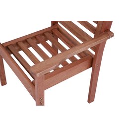 Conjunto 6 Cadeiras Poltronas Empilháveis e Mesa Retangular Madeira Maciça - 8