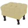 Kit 02 Puff Retro Luiz Xv sem Baú Bege 60 para Hall Entrada - 3