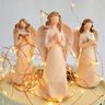 Mini Anjo Decoração Natal Luxo 10cm Moderno Trio Anjos - 6