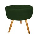Ver imagem 5 de Kit Namoradeira + 2 Poltronas Decorativa Nina + Puff Redondo Suede Verde Pés Madeira Ms Decor