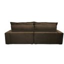 Ver imagem 7 de Sofá Retrátil e Reclinável 2,32m com Molas Ensacadas Cama Inbox Soft Tecido Suede Café