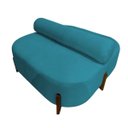 Ver imagem 3 de Poltrona Sofá Ilha Pequeno Lojas Orgânico Dois Lados Bouclé Azul Turquesa