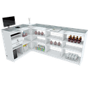 Ver imagem 1 de BALCÃO CAIXA VITRINE M288.B (CAIXA, LOJA, VALET) MUNDI MOVEIS