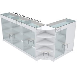 BALCÃO CAIXA VITRINE M288.B (CAIXA, LOJA, VALET) MUNDI MOVEIS - 4