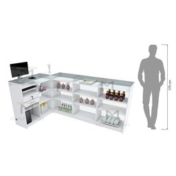 BALCÃO CAIXA VITRINE M288.B (CAIXA, LOJA, VALET) MUNDI MOVEIS - 6