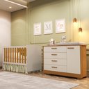Ver imagem 2 de Jogo de Quarto Infantil Zaki Cômoda e Berço Katatau Areia Fosco/savana - Reller Móveis