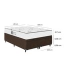 Ver imagem 3 de Baú Casal Bipartido Suede Marrom+ Colchão D33 One Face Branco- E-shop Casa