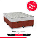 Ver imagem 5 de Cama Baú Casal Bipartido Suede Marrom+ Colchão D33 One Face Branco- e-Shop Casa