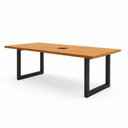Ver imagem 2 de Mesa Reunião Escritório 180x90cm com Caixa de Tomadas e Pés em Metal Industrial Executive
