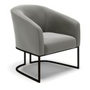 Ver mais imagens de Sofá Namoradeira e Poltrona Base Industrial Preto Stella Suede D03 - D'Rossi Cor Grafite