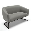 Ver imagem 6 de Sofá Namoradeira e Poltrona Base Industrial Preto Stella Suede D03 - D'Rossi Cor Grafite