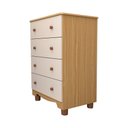 Ver imagem 4 de Quarto de Bebê Completo Sueño Cômoda 4 Gavetas 100% Mdf Branco Brilho/amêndoa - Panorama Móveis