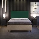 Ver imagem 2 de Cabeceira Box Casal King Com Tachas 195 cm Vicenza L02 Bouclê Verde - Lyam Decor