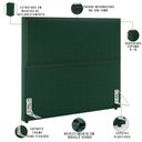 Ver imagem 5 de Cabeceira Box Casal King Com Tachas 195 cm Vicenza L02 Bouclê Verde - Lyam Decor