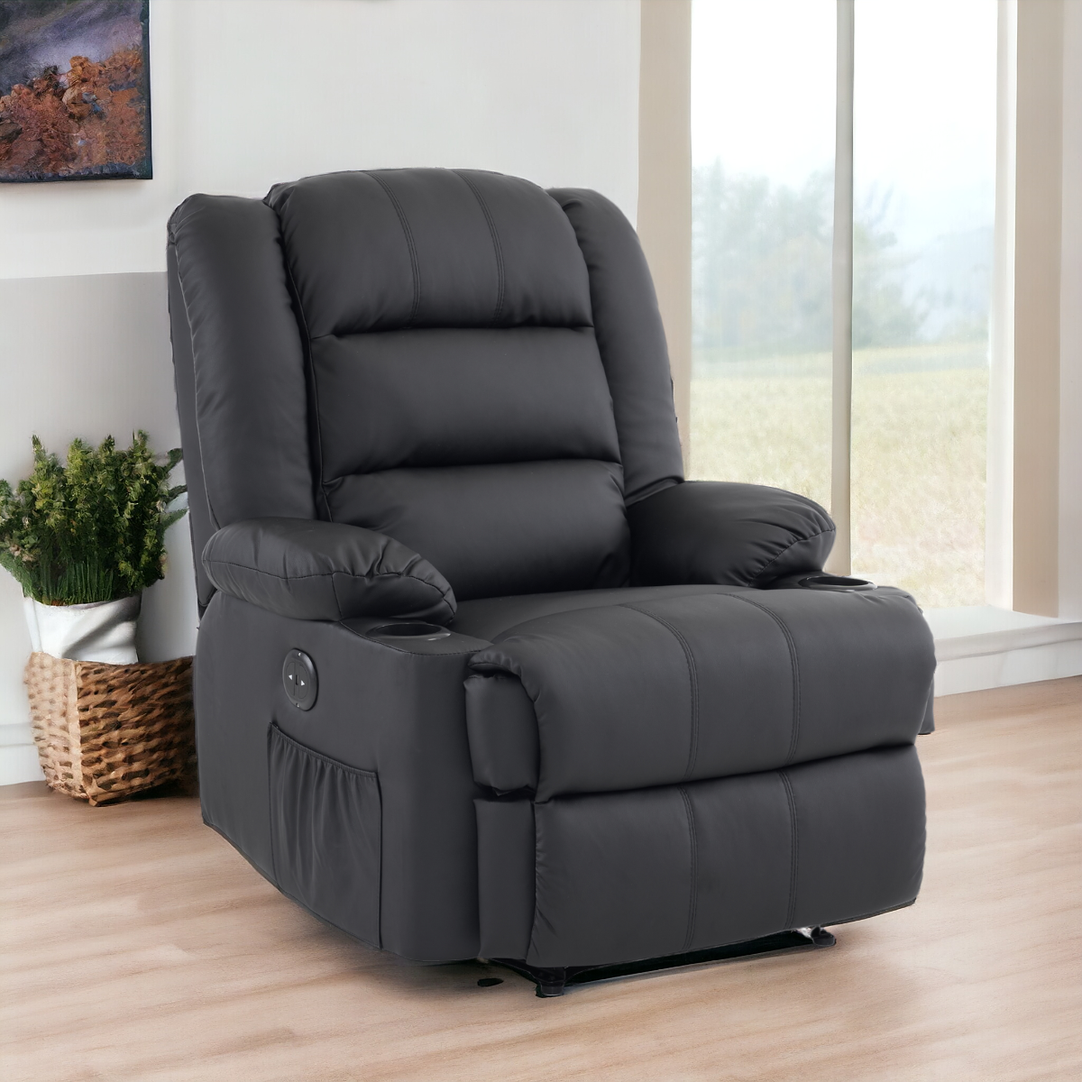 Cadeira Reclinável Confort Elétrica Porto Corino Premium Preto - 2