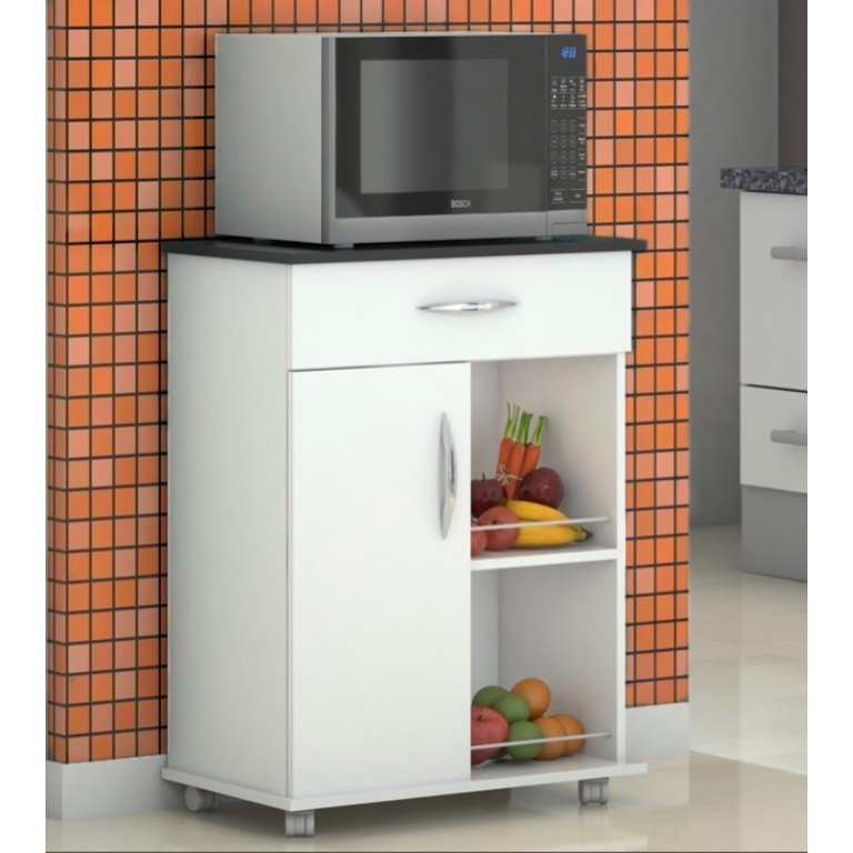 Fruteira Balcão Armário Microondas p/ Frutas Bebedouro de Cozinha com Rodinhas