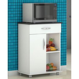 Fruteira Balcão Armário Microondas p/ Frutas Bebedouro de Cozinha com Rodinhas - 2